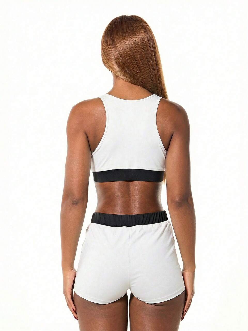 SUMWON WOMEN Conjunto de Shorts e Top Cropped Combinando, Shorts de Cintura Alta, Roupa de Dormir, Roupa de Descanso, Confortável para Relaxar em Casa
