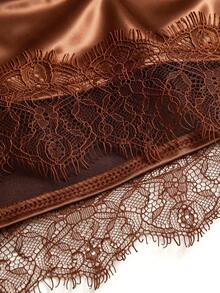 Sweetra Pure Desire Sexy Vintage Bold Avant-Garde Young Lady Street Date Birthday Party Home Casual Atmosphere Outfit Halter Tie Design Deep Brown Spring Summer Autumn Women's Dress - Brown - View 6
