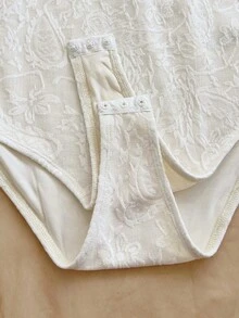 Soleia 新款女款休閒度假風西式海灘婚禮賓客穿搭 畢業早午餐服飾 聖帕特里克節 春假 復活節 音樂節 優雅波希米亞熱帶風 乳白色花瓣袖紋理 T-shirt 連身衣 - 杏色 - 查看 4