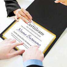 20/10PCS Golden Foil Certificate Holder Elegant Diploma Document Holders For 8.5x11 Inch Letter Size Awards, Office & Academic Use - multicolor - View 4