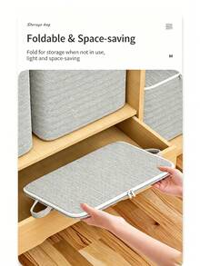 Bolsa de almacenamiento plegable con asa & cremallera, organizador transpirable de gran capacidad, bolsa portátil reforzada para ropa de cama, mantas & edredones, cesto multifuncional para ropa, juguetes, ahorrador de espacio para dormitorio, hogar & residencia estudiantil - Multicolor - Ver 11