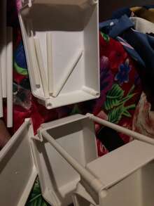 紧凑型滚动储物架，多层落地式玩具收纳架，家用带轮儿童卧室书架，移动储物单元 - 白色塑料多层滚动储物架，适用于客厅、卧室或宿舍 - 非常适合整理书籍。 - 彩色 - 查看 1