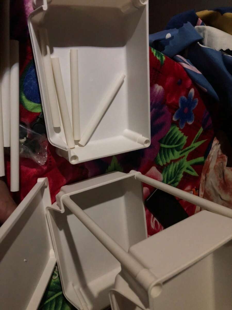紧凑型滚动储物架,多层落地式玩具收纳架,家用带轮儿童卧室书架,移动储物单元 - 白色塑料多层滚动储物架,适用于客厅、卧室或宿舍 - 非常适合整理书籍。 - 彩色 - 查看 1