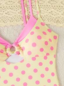 Swim Mod Traje de baño de una pieza a cuadros con tirantes finos para mujer, primavera/verano, para vacaciones en la playa - Multicolor - Ver 4