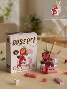 Set 12 Buah, Lebih dari 1700 Balok, Dekorasi Meja Pesta Bertema Makanan Penutup, Set Mainan Balok Bangunan Anak-anak, Perakitan Puzzle, Gaya Lucu dan Manis, Merupakan Hadiah Liburan Ideal untuk Teman - MultiWarna - View 22