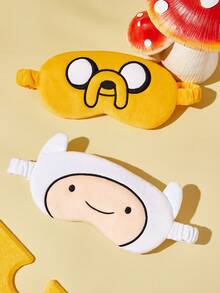 ADVENTURE TIME X SHEIN 3D卡通睡眠遮光眼罩，可愛3D造型，精緻刺繡，有效遮光，柔軟面料 - 彩色 - 查看 5