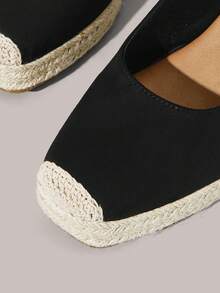 Styleloop Sandal Wedges Platform Wanita Ideal Untuk Liburan & Perjalanan Gaya Boho Pakaian Liburan Perlengkapan Perjalanan - Hitam Klasik - View 5
