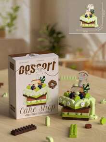 Set 12 Buah, Lebih dari 1700 Balok, Dekorasi Meja Pesta Bertema Makanan Penutup, Set Mainan Balok Bangunan Anak-anak, Perakitan Puzzle, Gaya Lucu dan Manis, Merupakan Hadiah Liburan Ideal untuk Teman - MultiWarna - View 13