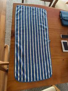 極簡條紋珊瑚絨超柔軟吸水快乾毛巾，35*75cm 手巾，70*140cm 浴巾 - 藍色 - 查看 12