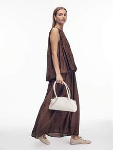 Mnmlis 女款時尚方頭綁帶平底鞋 - 杏色6 - 查看 10