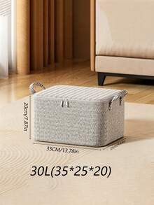 Bolsa de almacenamiento plegable con asa & cremallera, organizador transpirable de gran capacidad, bolsa portátil reforzada para ropa de cama, mantas & edredones, cesto multifuncional para ropa, juguetes, ahorrador de espacio para dormitorio, hogar & residencia estudiantil - Multicolor - Ver 3