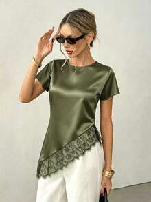 Women Down Coats - Olive Green - View 5