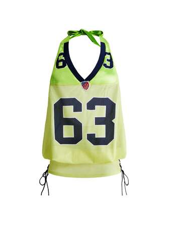 Street Life Outfit per festival primavera/estate stile sportivo street style con stampa digitale, design con coulisse, colori a contrasto e top canotta con scollo all'americana