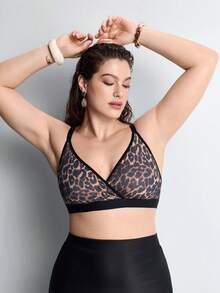 Slumbrini 3pcs Plus Size Women's Comfortable Wireless Unpadded Bras - Multicolor - View 5