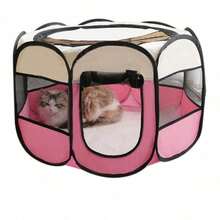 1PC Portable Foldable Pet Tent Kennel Octagonal Fence Puppy Shelter Easy To Use Outdoor Easy Operation Large Dog Cages Cat Fences - Multicolor - View 8