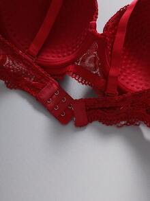 EmpressEnvy Set pakaian dalam berenda renda - Burgundy - View 4