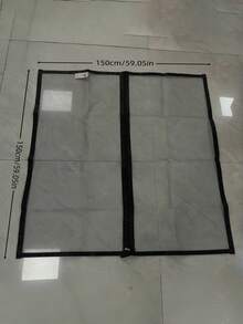 Zipper-Style Self-Adhesive Mosquito Screen, Suitable For Home Windows, Detachable - Black Border - View 11