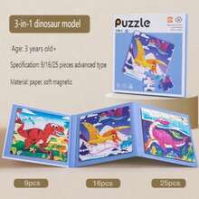 New Three-In-One Progressive Difficulty Magnetic Spell Book, Suitable For Children Over 3 Years Old, Puzzle Logic Development Puzzle Toys, Children's Day/Birthday Gift - Multicolor - View 14