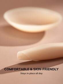 LUVLETTE Reusable Sticky Adhesive Silicone No Show Nipple Covers-A Good Choice For Slim-Fitting T-Shirts Wedding Bra - Light Beige - View 6