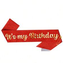 1件/2件組 生日披肩緞帶 It's My Birthday 皇冠頭飾 水鑽生日髮箍 附大頭針 生日披肩與皇冠緞帶 適用生日派對舞會裝飾 新娘皇冠 - 多色 - 查看 25