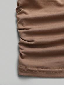 SHEIN 驚喜禮盒 [隨機 6 件商品，發送 3 件]青少年女孩背心與細肩帶背心，休閒舒適抓皺腰細肩帶背心，3 件套組 - 彩色 - 查看 8
