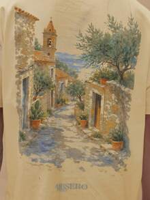Musero SHORT SLEEVE OVERSIZED GRAPHIC TSHIRT - "Postage Stamp" - Pale Yellow - View 6