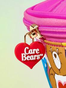 SHEIN X Care Bears 彩色熊圖案大容量聚酯纖維化妝包，便攜式拉鍊化妝收納袋附頂部提把，適合日常使用、旅行與學生，可愛卡通風格，適合女孩與粉絲 - 彩色 - 查看 7