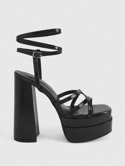 CUCCOO LuxiPop Spring And Summer New Design Thick Heel High Heel Double Thick Bottom Elegant Temperament Simple And Sexy