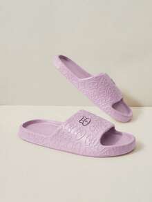 Cuccoo Ladies, Purple, Slippers, Cute Patterned Decoration. - Purple - View 3