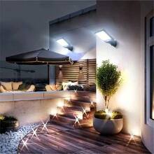 1/2/4/6PCS Solar 108COB Outdoor Wall Light Human Motion Sensor Street Light, 1200MAH,120 ° Wide-Angle Spotlight, With Remote Controller, Automatic Dusk Lighting, Waterproof, Durable, Very Suitable For Wall, Porch, Shed, Garage - Multicolor - White Light - View 6