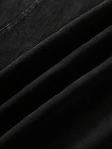 ROMWE MEN Camiseta de manga corta de cuello redondo con remaches y estampado de estrella, de uso casual y versátil para uso diario - Negro - Ver 8