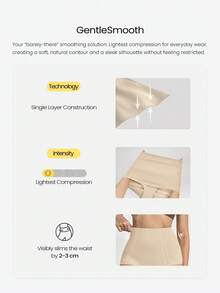 GLOWMODE 1 Pack Sculpt Fit High-Rise Waist Smoothing Effect Coverage Underwear Daily Casual - Beige - View 2
