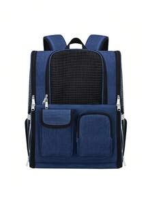 1PC Foldable Pet Backpack Breathable Portable Large Capacity Double Shoulder Bag For Cat And Dog Travel Outdoor Carrier Puppy Kitten Carrier - Multicolor - View 6