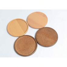 4pcs/3pcs/1pc Coaster Set/Yellow Beech Round Coasters/Beech Coaster Set/Coffee Cup Coasters, Dining Table Decoration, Kitchen & Living Room Decor, Ins-Style Heat-Resistant Coasters - Multicolor - View 7