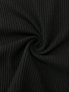 Manfinity RebelGame 男士休閒羅紋短袖 Polo 衫與短褲套裝，適合夏季、舒適穿搭、度假、父親節禮物、足球 - 黑色 - 查看 6