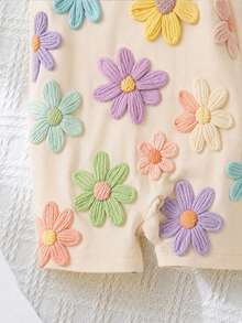 Baby Girl Casual Cartoon Pattern Suspender Romper, Suitable For Spring And Summer - Multicolor - View 3