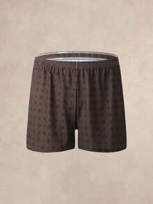 EverLounge Men's Boxers Shorts All‑Over Rhombus Pattern Lounge Wear, Relaxed Daily Intimate Bottoms - Multicolor - View 1