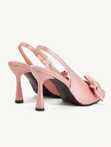 CUCCOO CHICEST Sepatu Hak Lancip Elegan Wanita dengan Hiasan Pita, Imut dan Romantis, Cocok untuk Beraktivitas di Luar Rumah, Kencan, Minum Teh Sore, Pesta, Hari Valentine - Baby Pink - View 6