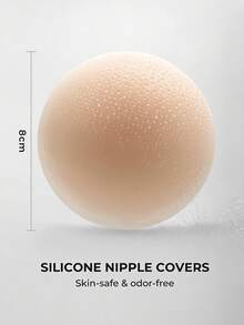 LUVLETTE Reusable Sticky Adhesive Silicone No Show Nipple Covers-A Good Choice For Slim-Fitting T-Shirts Wedding Bra - Light Beige - View 3