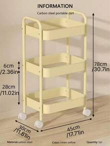 Multi Functional Shopping Cart - Mobile, Heavy-Duty, Multi-Purpose Storage Display Rack (Perfect For Snacks, Vegetables, Towels, Books, Cosmetics, Etc.) | Equipped With Casters, Easy To Assemble | Perfect For Kitchens, Bathrooms, Living Rooms, Etc - Multicolor - View 10