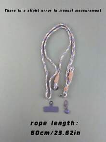 Upgraded Adjustable Length Braided Rope Phone Lanyard, Crossbody Style, Outdoor Travel Anti-Loss Lanyard, Cute Handmade Braided Phone Case Lanyard - Multicolor - View 3