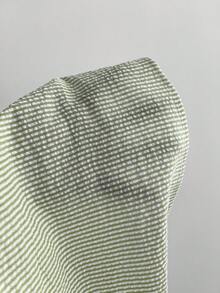 Elamini 女款夏季性感掛脖露背條紋細肩帶洋裝，適合度假與海灘 - 綠色 - 查看 7