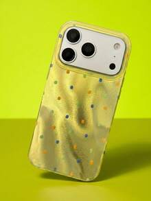 ShellaStory Luxury Bling Simple Colorful Polka Dot Phone Case Compatible With IPhone 17 Pro Max 17 Pro 16 14 13 15 Pro Max 14 15 16 Plus 14 15 13 16 17 Cute Phone Case - Yellow - View 1