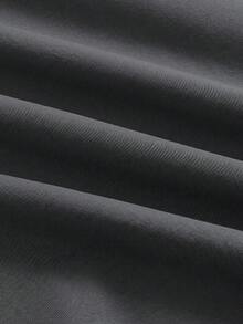 SWAVVY Pantalones cortos casuales de calle con doble cintura y estampado de estrellas para hombre - Gris Oscuro - Ver 4
