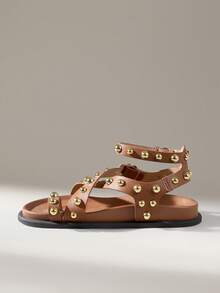 Solecia Women Shoes Spring And Summer New Fashion Brown Comfortable Flat Beach Shoes - Mocha Brown - View 9