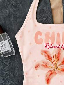 Atasan Wanita Remaja Perempuan Putih Panjang Kasual Model Halter Neck, Atasan Tanpa Lengan Pas Badan untuk Musim Panas - Putih - View 3