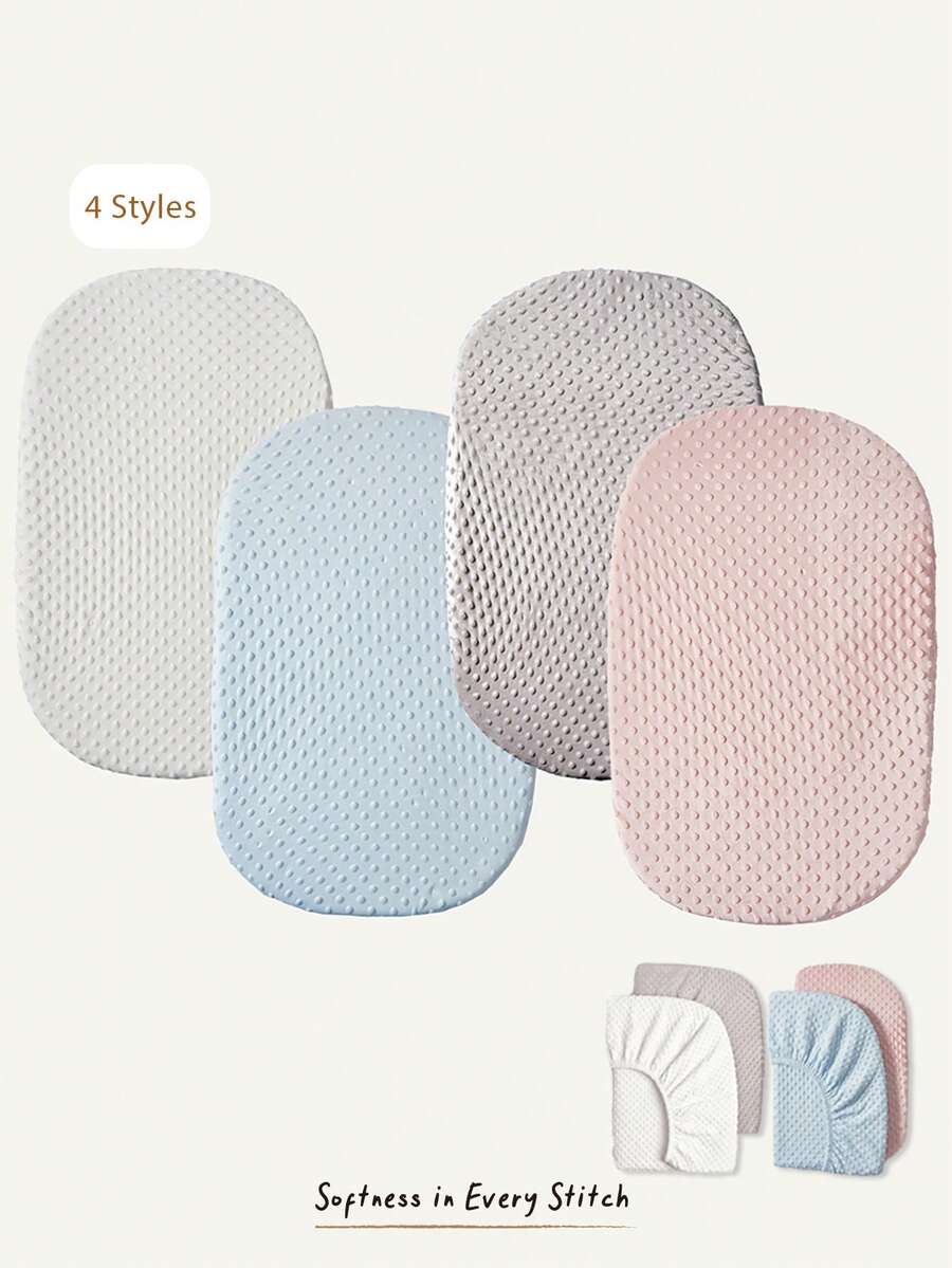 Cozy Pixies Doudou Velvet Is Soft And Comfortable, Solid Color Simple Fitted Sheet, Can Be Replaced By Cleaning, Suitable For Replacement Of Newborn. - Multicolor - View 1