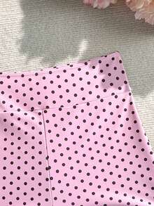 Swim Basics 夏季海灘游泳基礎款女式高腰緊身度假純色萬聖節商店慶祝 - 粉色 - 查看 5
