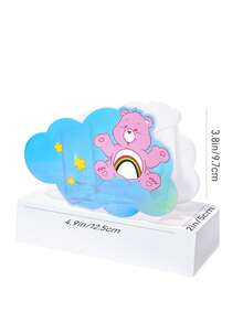 SHEIN X Care Bears 卡通鳳梨屋透明壓克力桌面收納盒，可愛桌面儲物盒，適用於化妝刷、文具與化妝品，適合女孩、學生與辦公室人員 - 彩色 - 查看 4