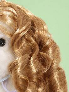 PETSIN 1PC Judge Style Pet Curly Wig For Dogs And Cats, Long Wavy Hair Costume Headpiece, Holiday Party Cosplay Dress Up Accessory, Funny Pet Photo Prop For Halloween Christmas, Perfect Gift For Pet Lovers - Multicolor - View 12